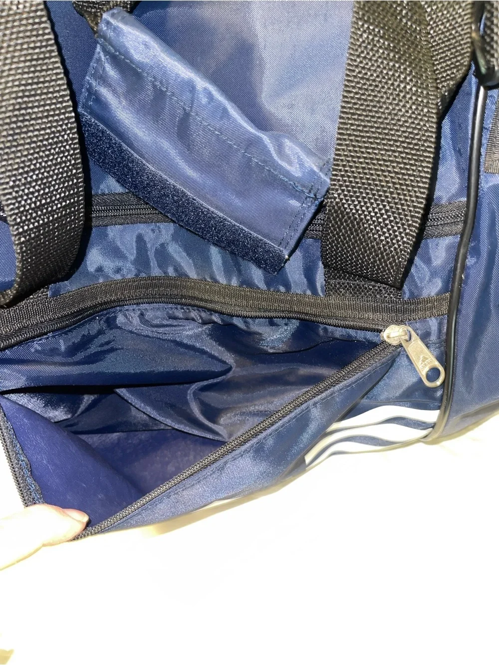 adidas Navy Duffel Bag with White Logo